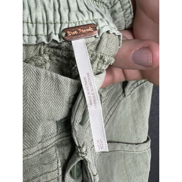 Free People Women’s Green Size XS Skinny Pants Large Pockets Stretchy Waist Band - Picture 10 of 12